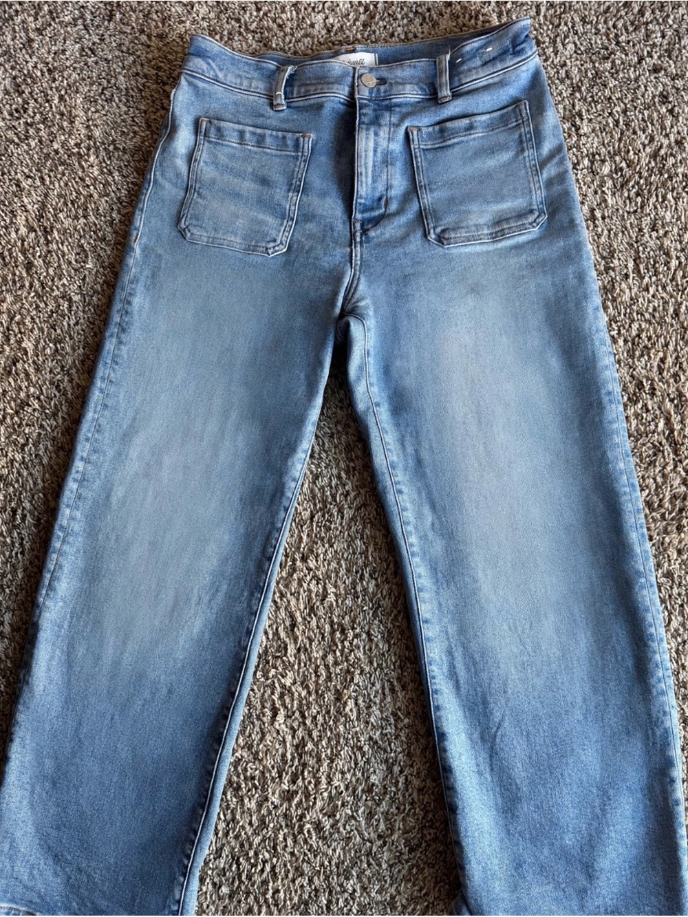 Madewell Petite Emmett wide leg jean in Atlin wash
